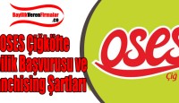 OSES Çiğköfte Bayilik Başvurusu ve Franchising Şartları
